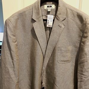 Joseph Abboud Heritage Tan Linen Classic Fit Jacket